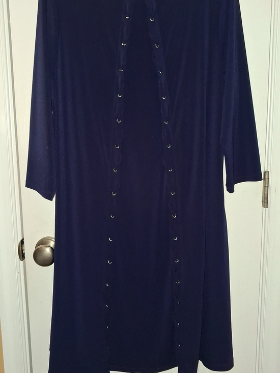 Nina Leonard Dresses & Skirts - Nina Leonard Navy Blue Long Sleeve Dress